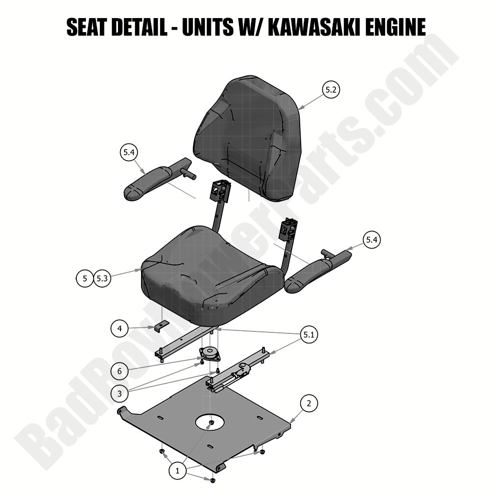 2019 MZ & MZ Magnum Seat Detail for Kawasaki Units